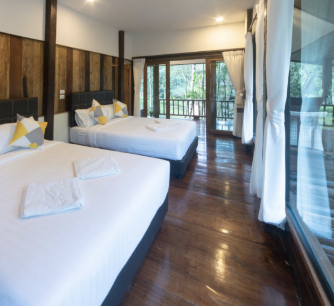 Tawan Riverside Elephant Resort Deluxe Family Room